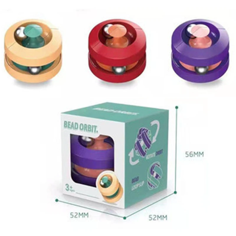 
Hot Amazon Trending Creative and Educational Multi-colors Metal Marble Rotation Track Finger Decompression Toy for Kids & Adults 
