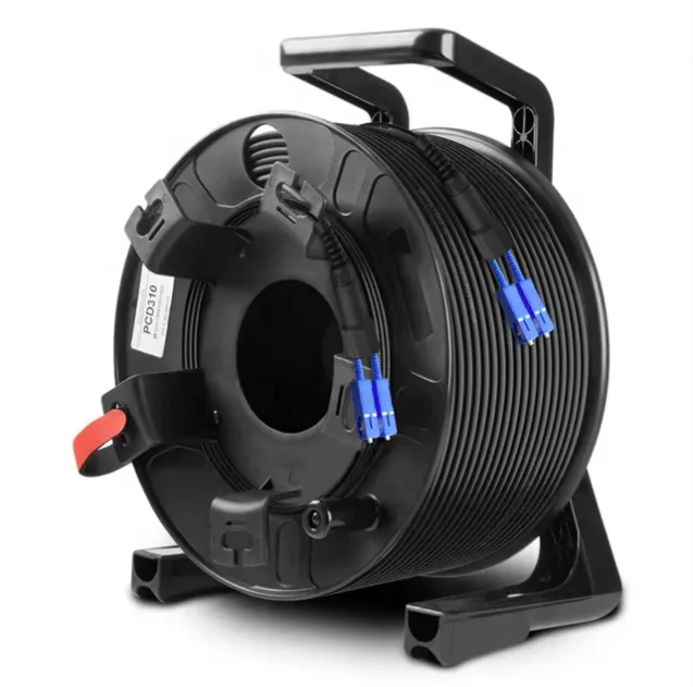 Outdoor Cable rollers 300M 250M 200M 150M 100m LC to LC fiber patch  Cord Reels   Extension cable reel