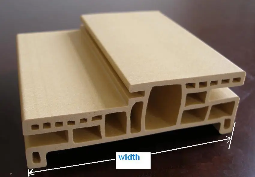 Application of the PVC plastic stone edge profile Extrusion Machinery WPC wood plastic profile production line