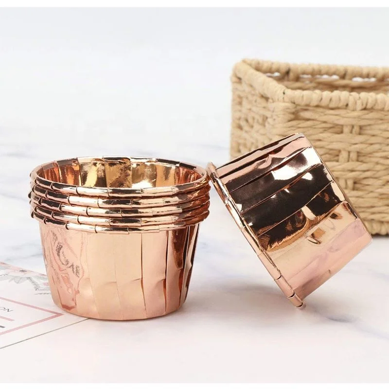 
New Item Cake Baking Molds Multi Color Aluminum Plated Paper Cupcake Mold Muffin Tray Paper Cake Cup 