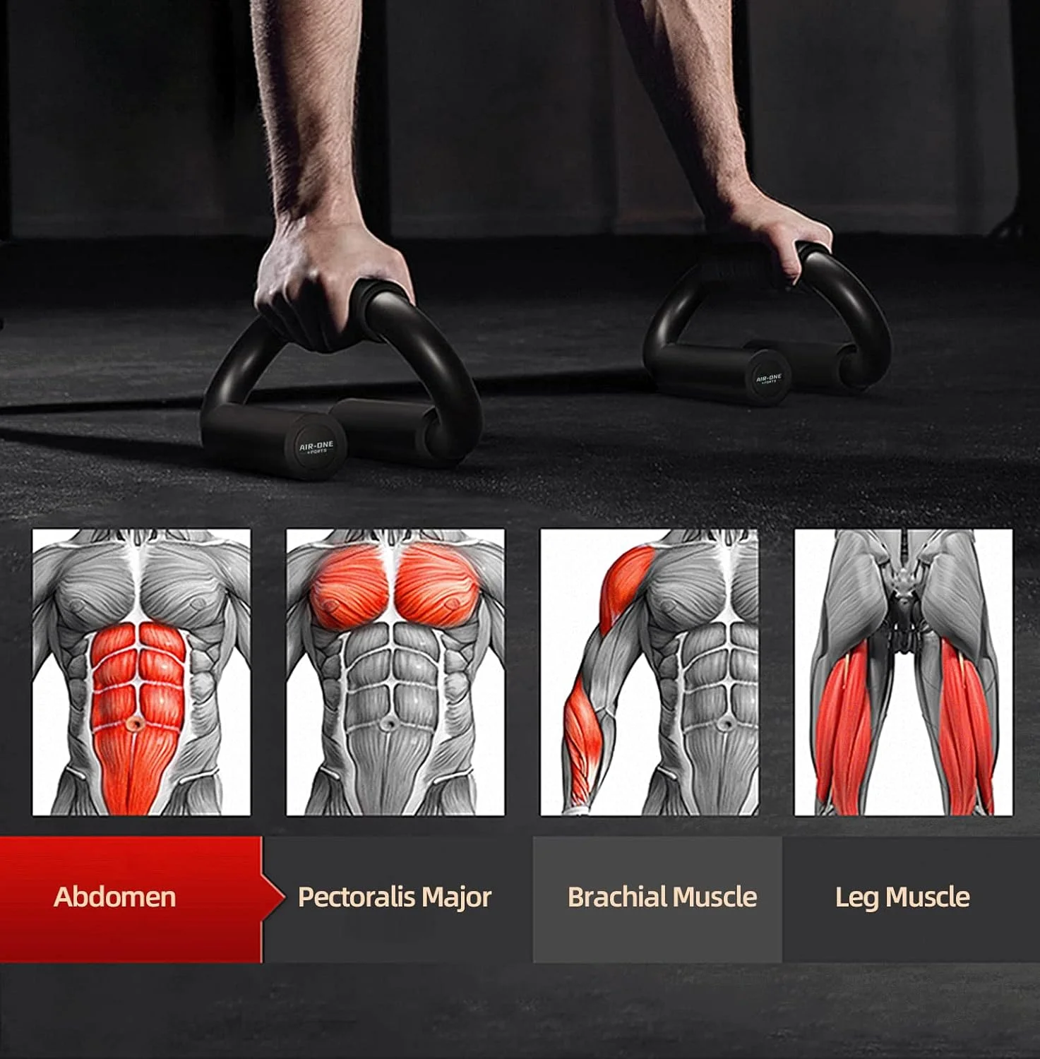 Push Up Bars Extra Thick Non Slip Foam Grip Unique Sturdy Structure push up stands Strength Training Home Gym S Push up Handles