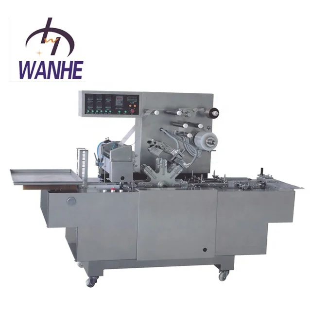WANHE automatic cosmetic soap box cellophane packing machine Tobacco Perfume Box Carton cellophane packaging wrapping machine
