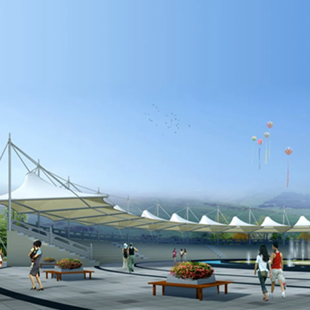 Пленка на растяжение ETFE мембранная конструкция тканевая крыша