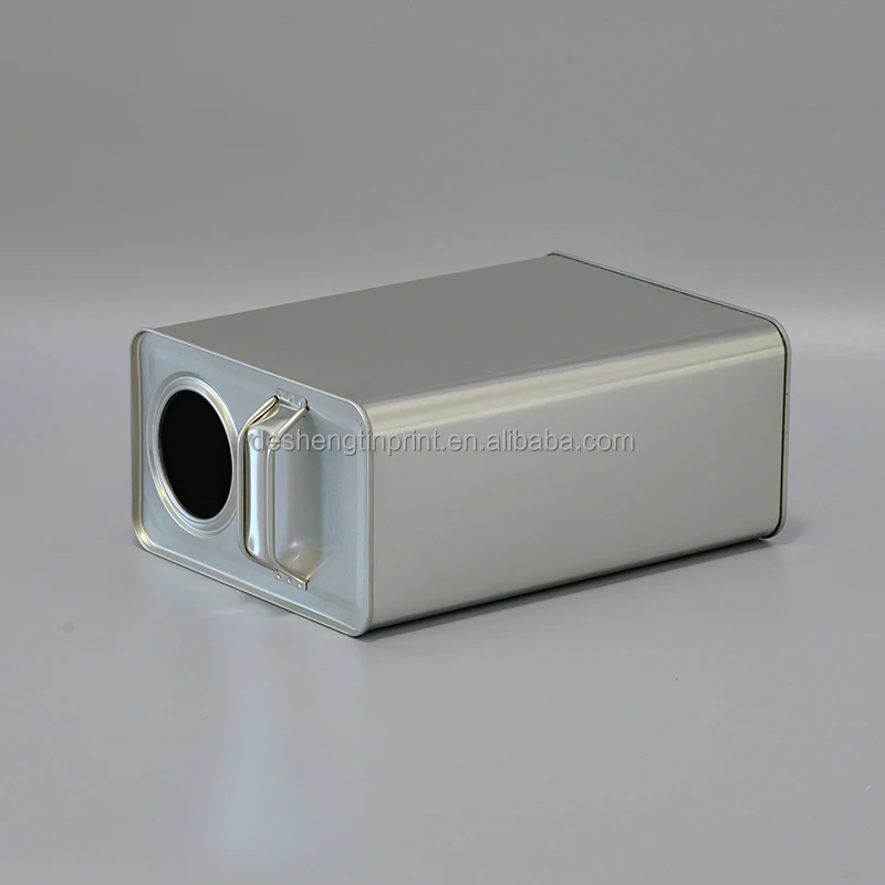 Customized 1 Gallon Metal Paint Cans with Large Opening 4 Liter F Style Can Rectangular Engine Oil Tin Cans China Factory