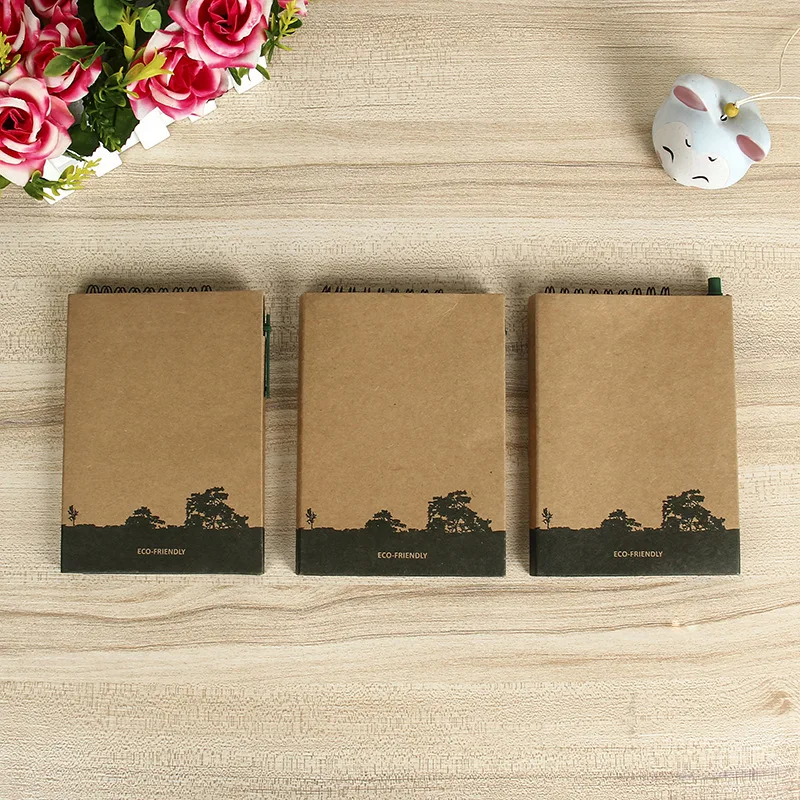 Custom Utility Fancy Notebook Paper Printable Notebook With Sticky Notes Memo With Pen Attached For Office Use