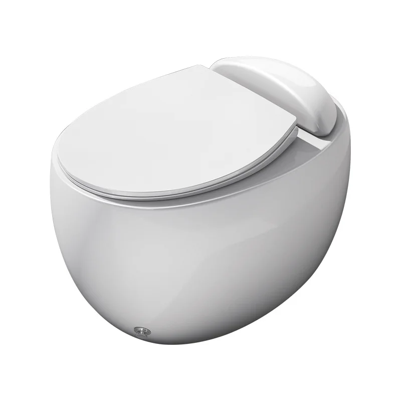 Multicolor Fashion Sensor Siphon Flushing Ceramic Toilet Egg Shaped Small Bathroom Toilets