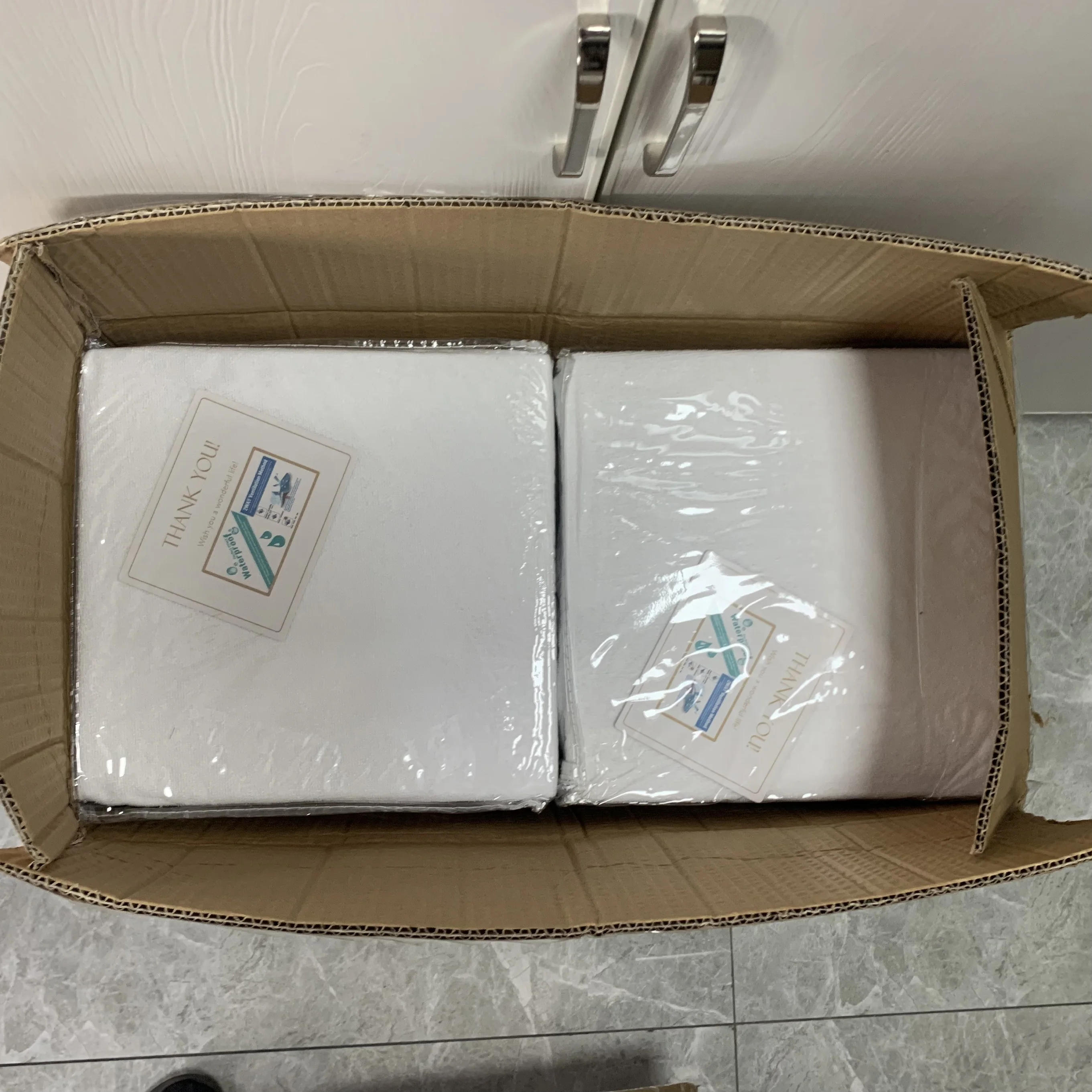 Wholesale RTS White 100% polyester twin terry waterproof bed mattress covers & protectors for sale