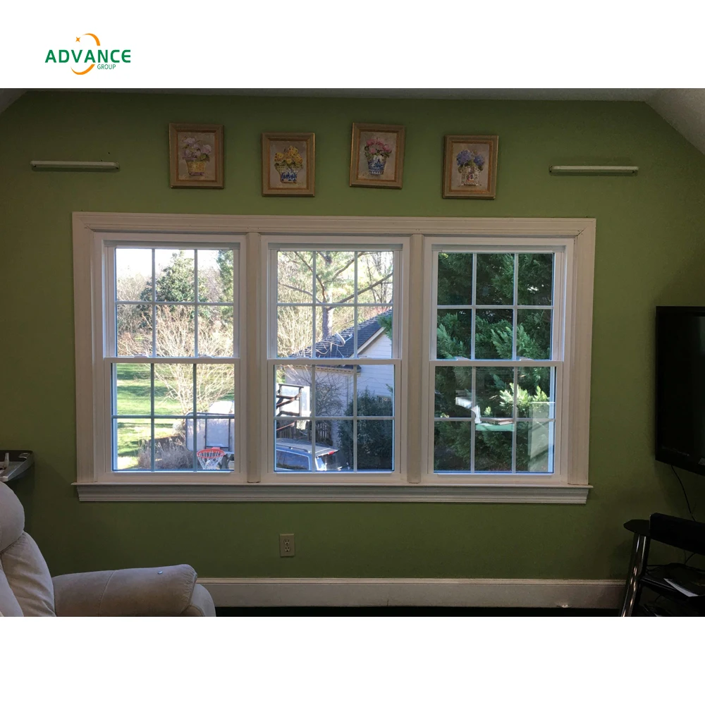 2024 high quality pvc profile thermal break white upvc pvc vinyl horizontal casement windows