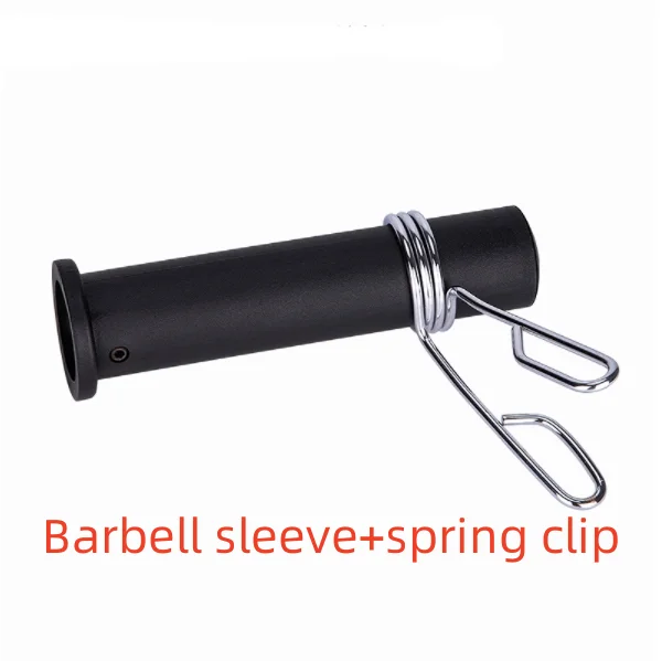 Fitness gym equipment accessories barbell bar sleeve bushing variable diameter end cover with dumbbell weight spring clip