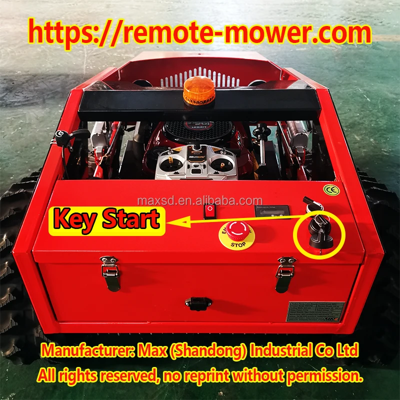 Remote Lawn Mower Rubber Tracked Robotic Mower Golf Grass Cutter Machine