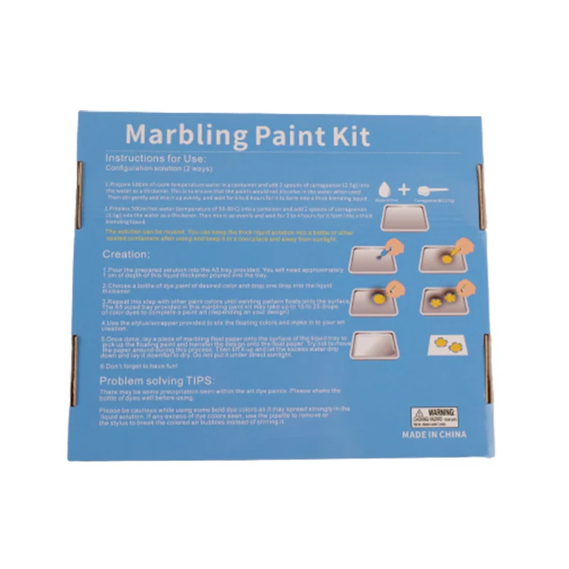 8 color 30ml plastic bottle Color Art Water Extension Painting Set Painting Mixed packaging