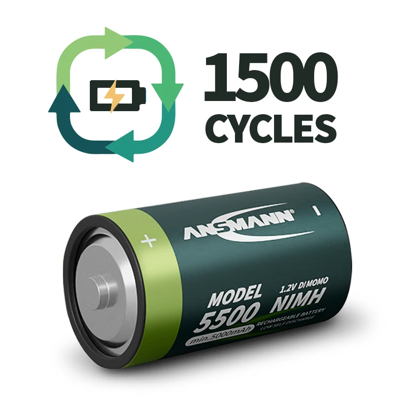 ANSMANN 1.2v 4500mAh C size LR14 rechargeable nimh batteries rechargeable battery