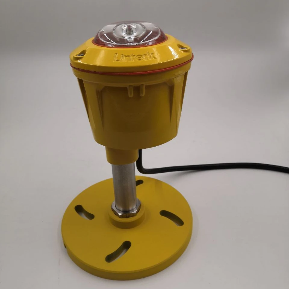 ICAO crane tower LED low intensity red steady burning at night aircraft obstruction light