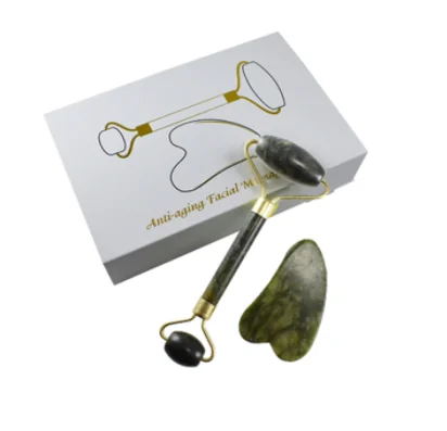 Factory double head facial massager set natural massage roller  industry in china