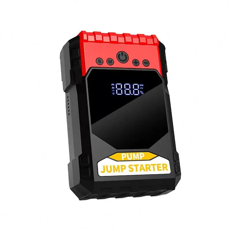 12 24 Volt Emergency Portable Jump Starter with Air Compressor 1000A Power Bank Tire Inflator Pump 12V Starting Device Car Boost