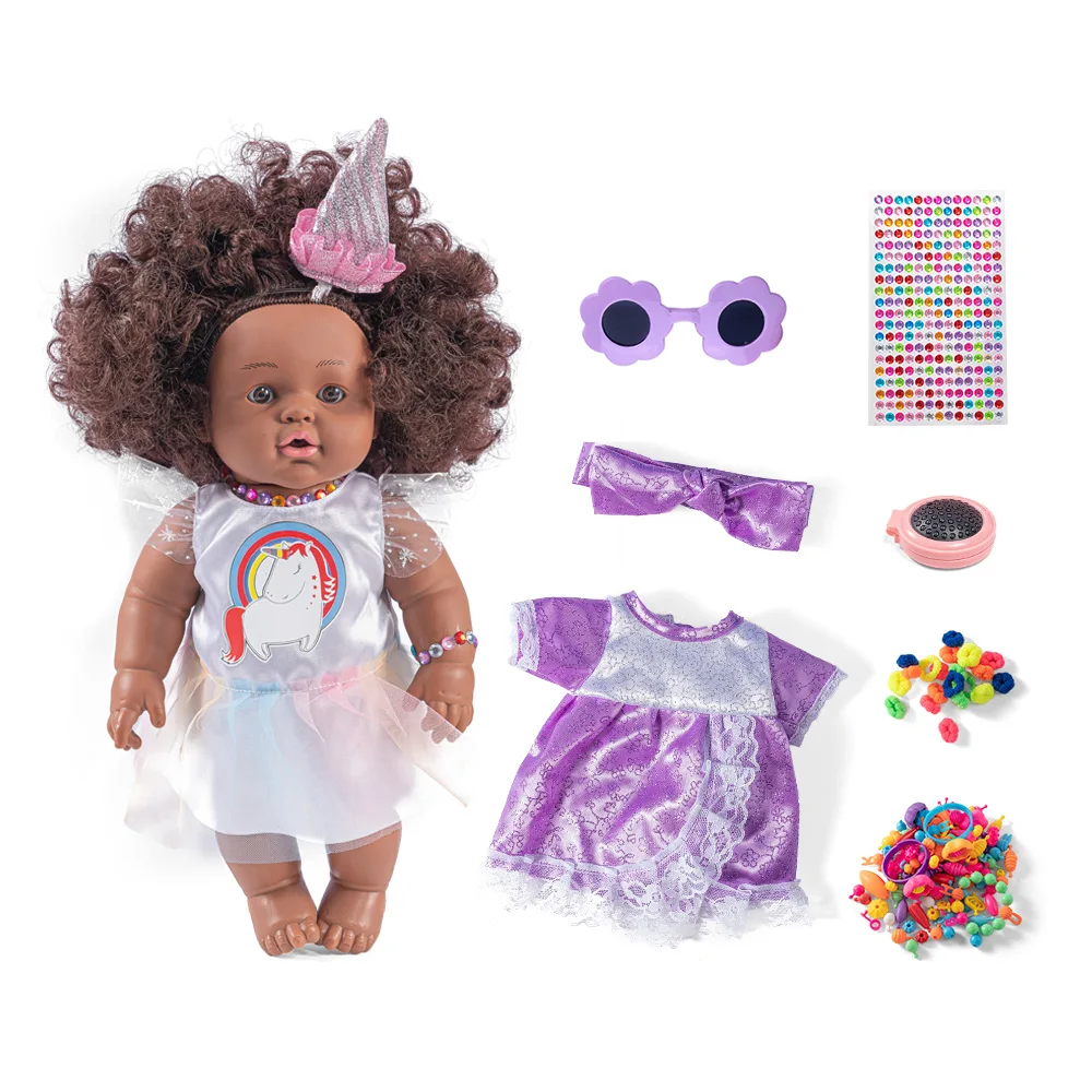 New Hot Sale Rubber Doll Girl Puppen Gebraucht China Verdadera Muneca Play Toys Black Dolls Unicorn and Princess Series