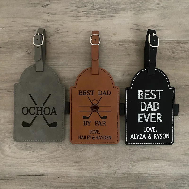 Factory Wholesales Custom Sublimation Blank Leather Golf Golf Tee Holder Bag Tag