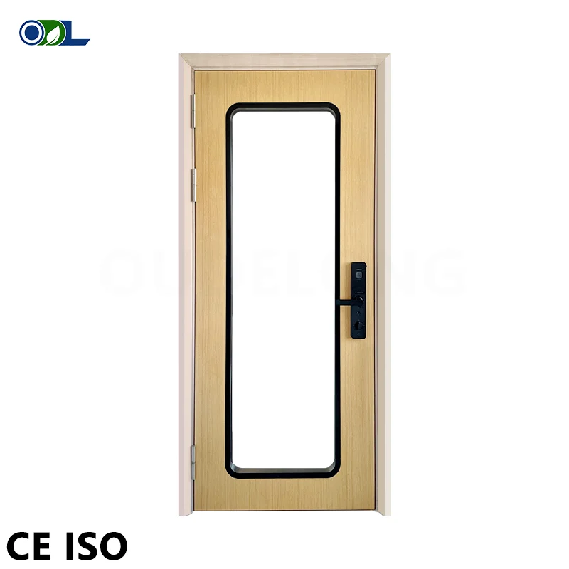 GMP standard large glass clean window door magnetic interlock clear door clean door