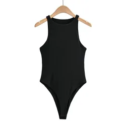 Custom Logo Candy Colors summer womans romper Mujer Jumpsuits Black Tank Lingerie Bodysuits For Women