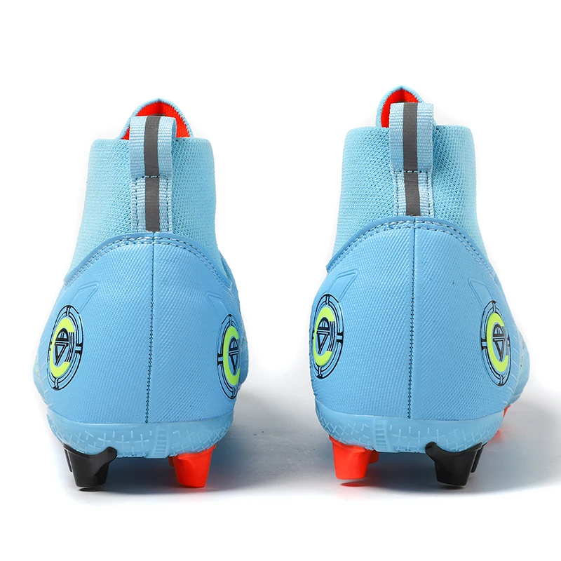 Adult Youth High Top Cleats Sport Sneaker Light Breathable and Cheap Studs Football Shoes