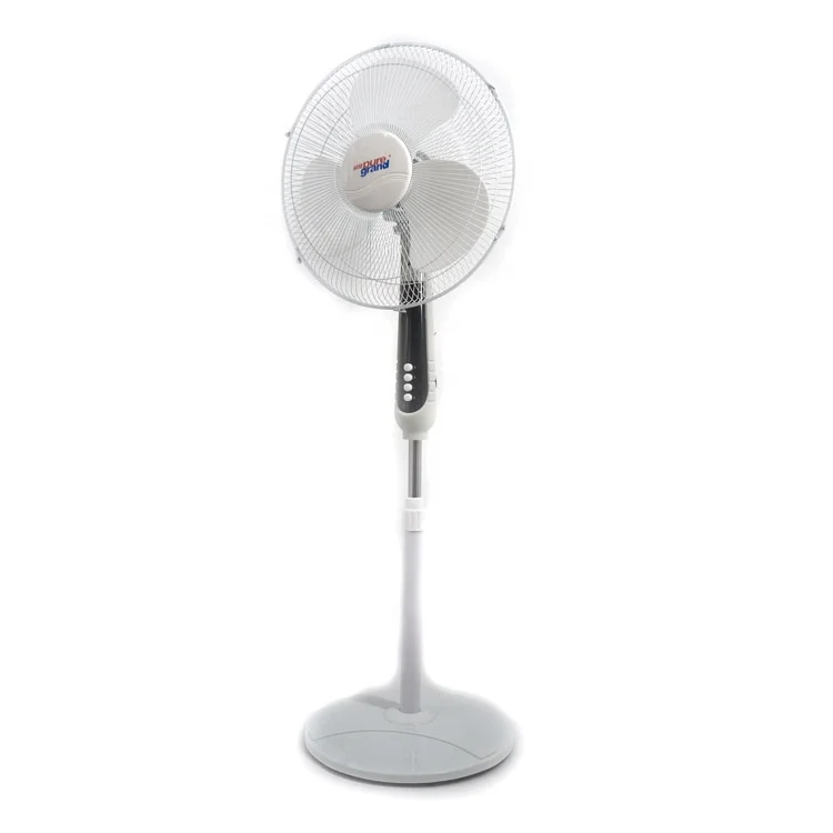 16 Inch big air cooling oscillating electric safety comfortable powerful indoor round base plastic grill metal stand fan