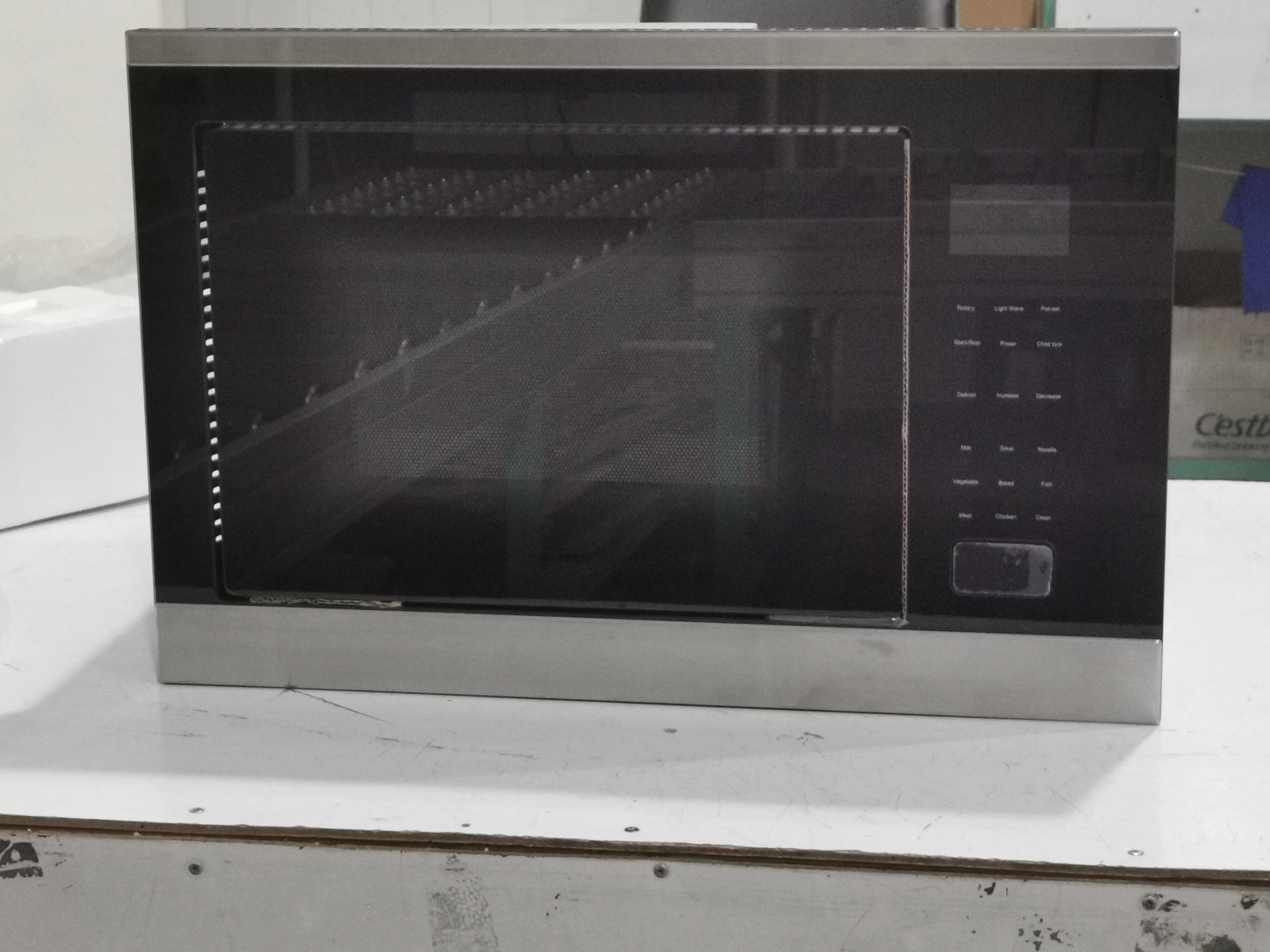 25L Electric Built-In Microwave Oven with Convection Grill True Microwave Function Glass Housing for Household Use