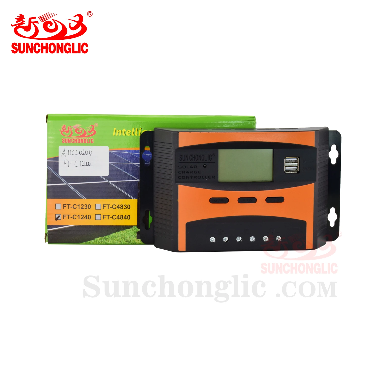 Sunchonglic 12V 24V 40a solar charge regulator charge controller manual pwm solar charger controller