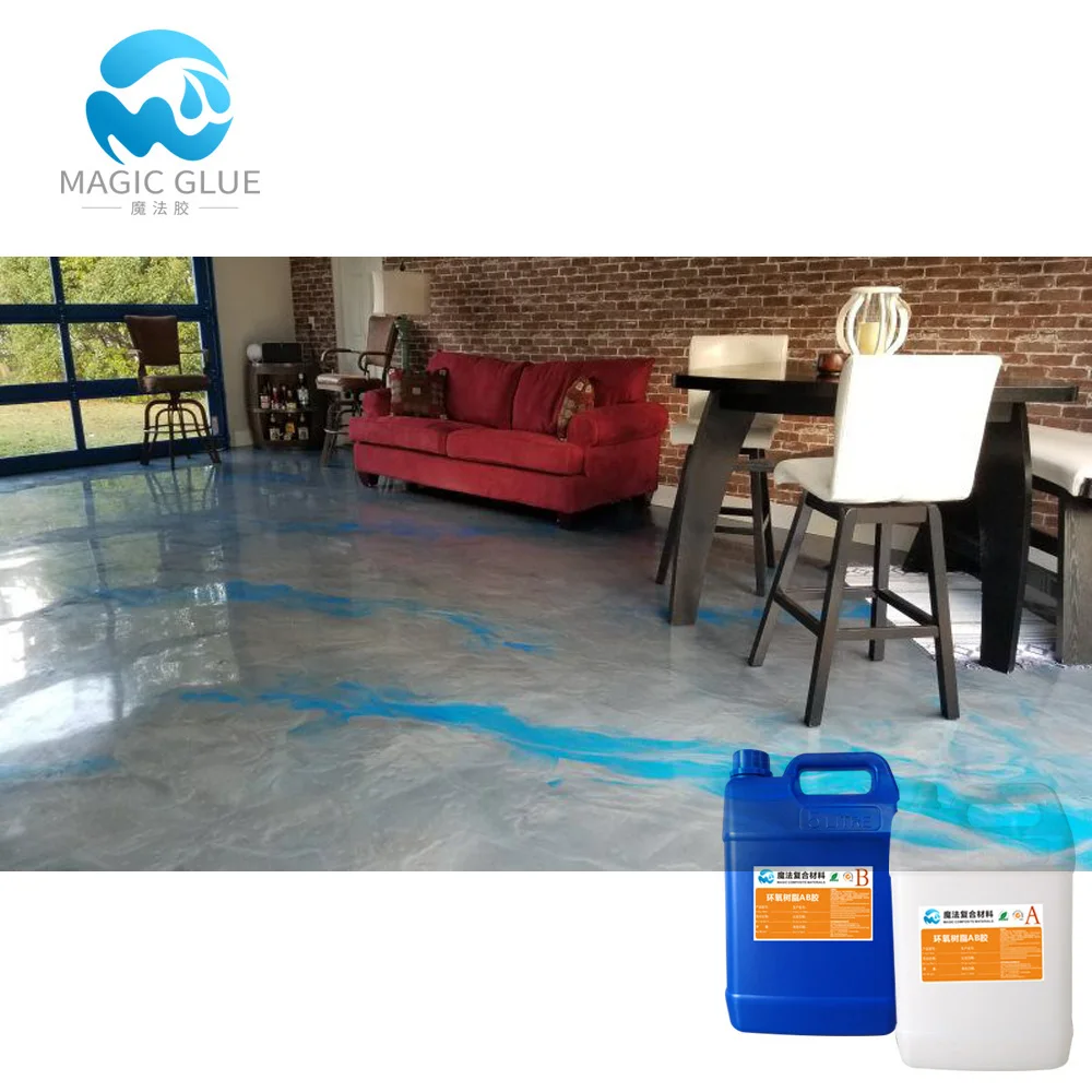Wholesale 2 part epoxy resin clear for metallic paint floor