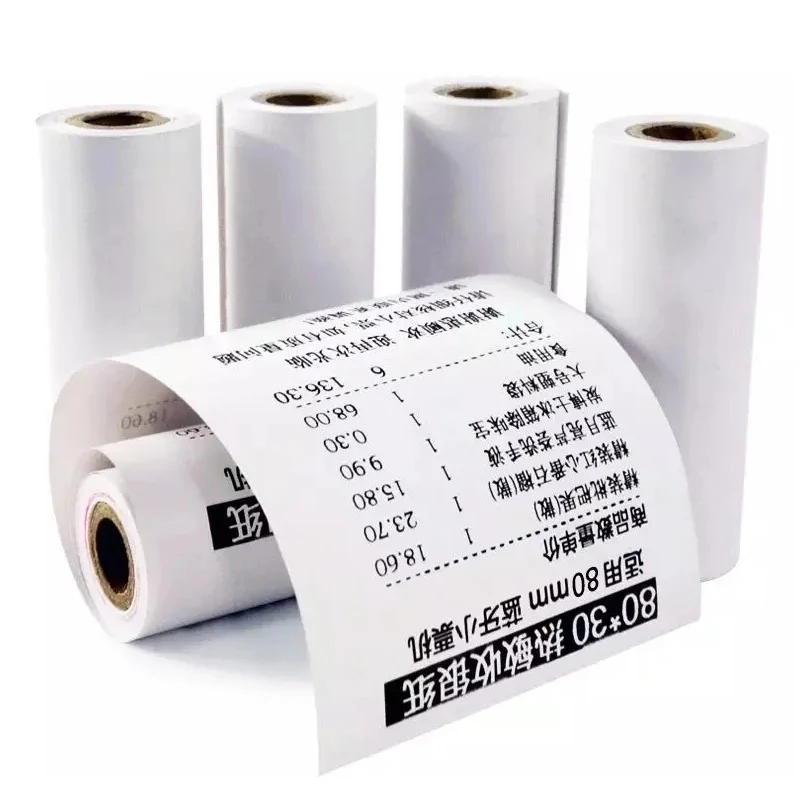 Hot Sell High quality Cash Register paper 57mm 80mm 50g 60g 65g 70g thermal receipt paper roll for POS ATMs