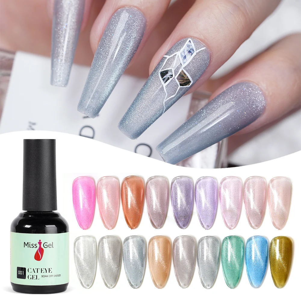 Missgel OEM nail magnetic 18 colors kit colors 9d UV gel crystal gel cat eye 3d cat eye gel polish