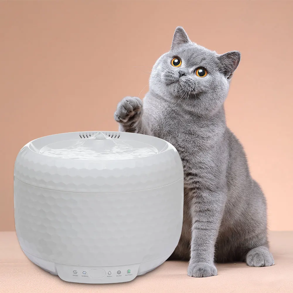 Manufacturer Wholesale Capacity 1.8L Tank Wireless Charging Power Supply Activated Carbon Fiber ion-exchange Resin Pet Fountain
