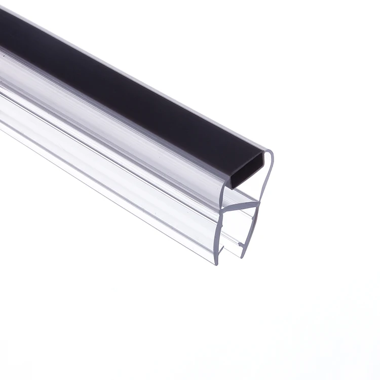 Bathroom door  Accessories Frameless Glass Shower Door Waterproof Magnet  seal 180 degree magnetic PVC seal strip