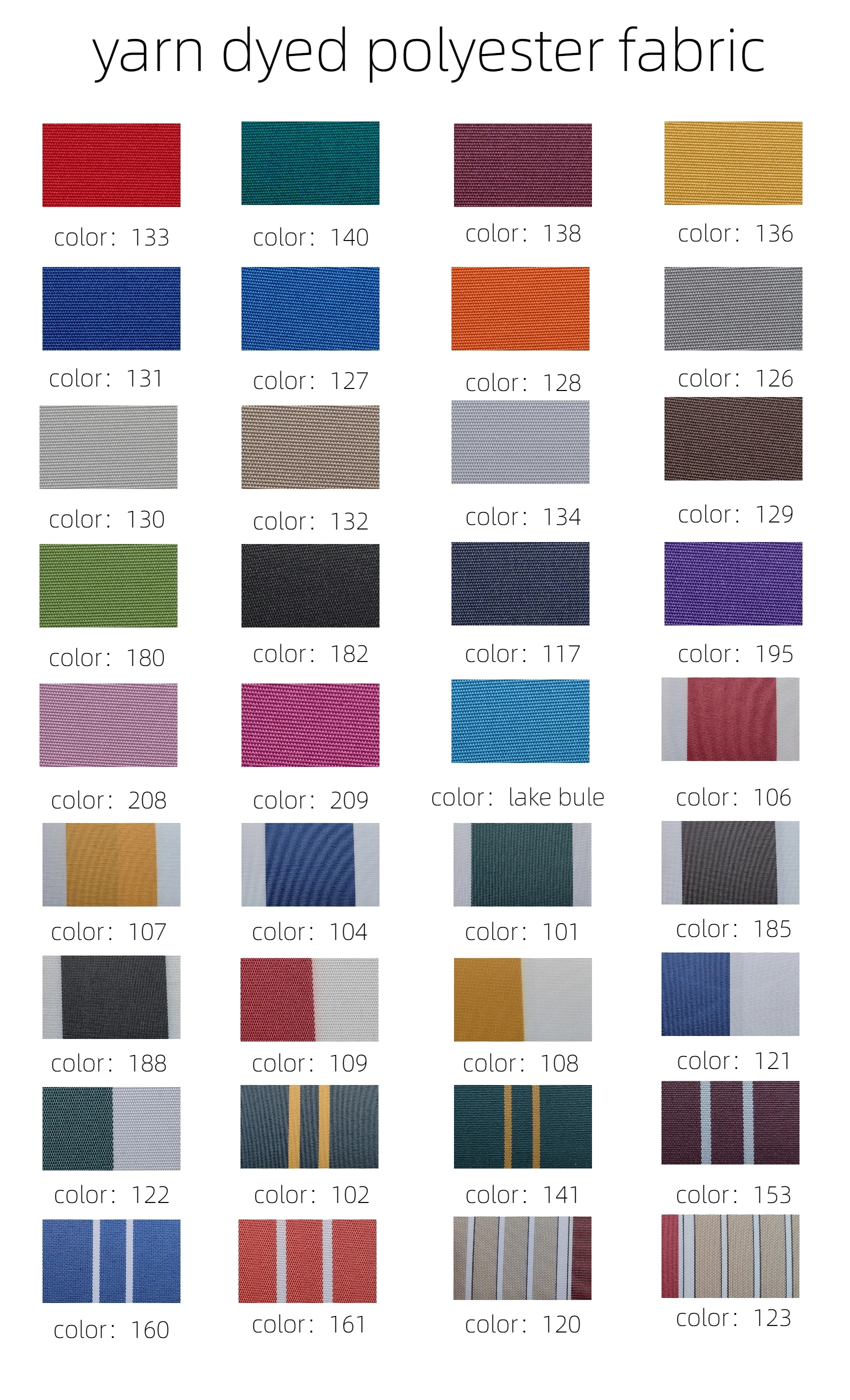 PU coated yarn dyed 100% polyester awning fabric waterproof anti-uv sustainable outdoor fabric