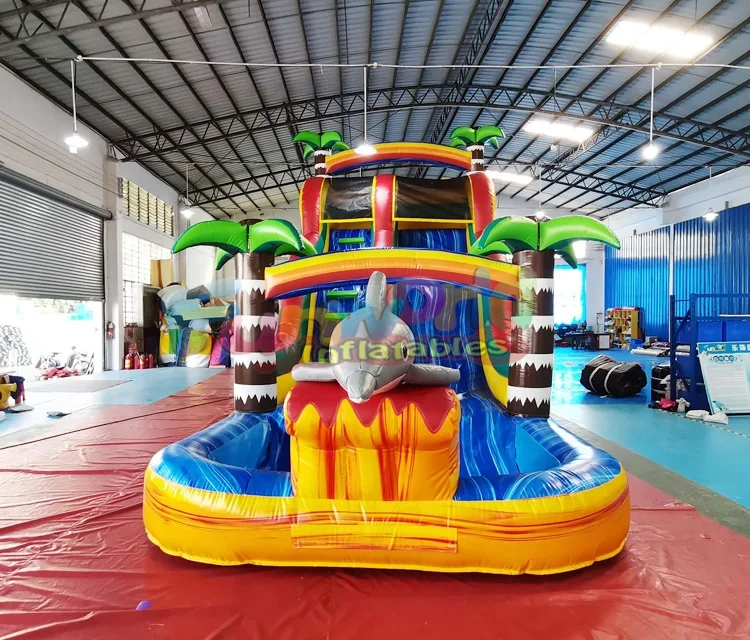 Kids Commercial Jumping Bouncer Piscina Inflable Con Tobogan Bounce House Pool Combo Inflatable