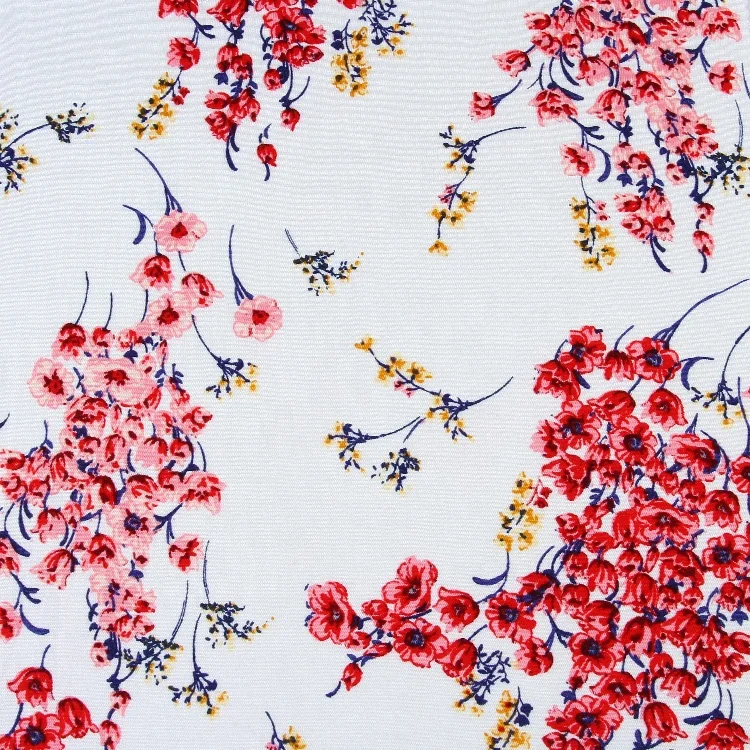 Customized colors soft knitted plain wholesale jersey fabric custom rayon floral printed fabric for dress