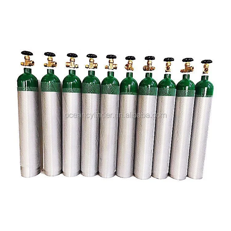 OEM Factory Delivery Size 10L Aluminum Alloy Tank Cylinder Oxygen Co2 Gas Cylinder