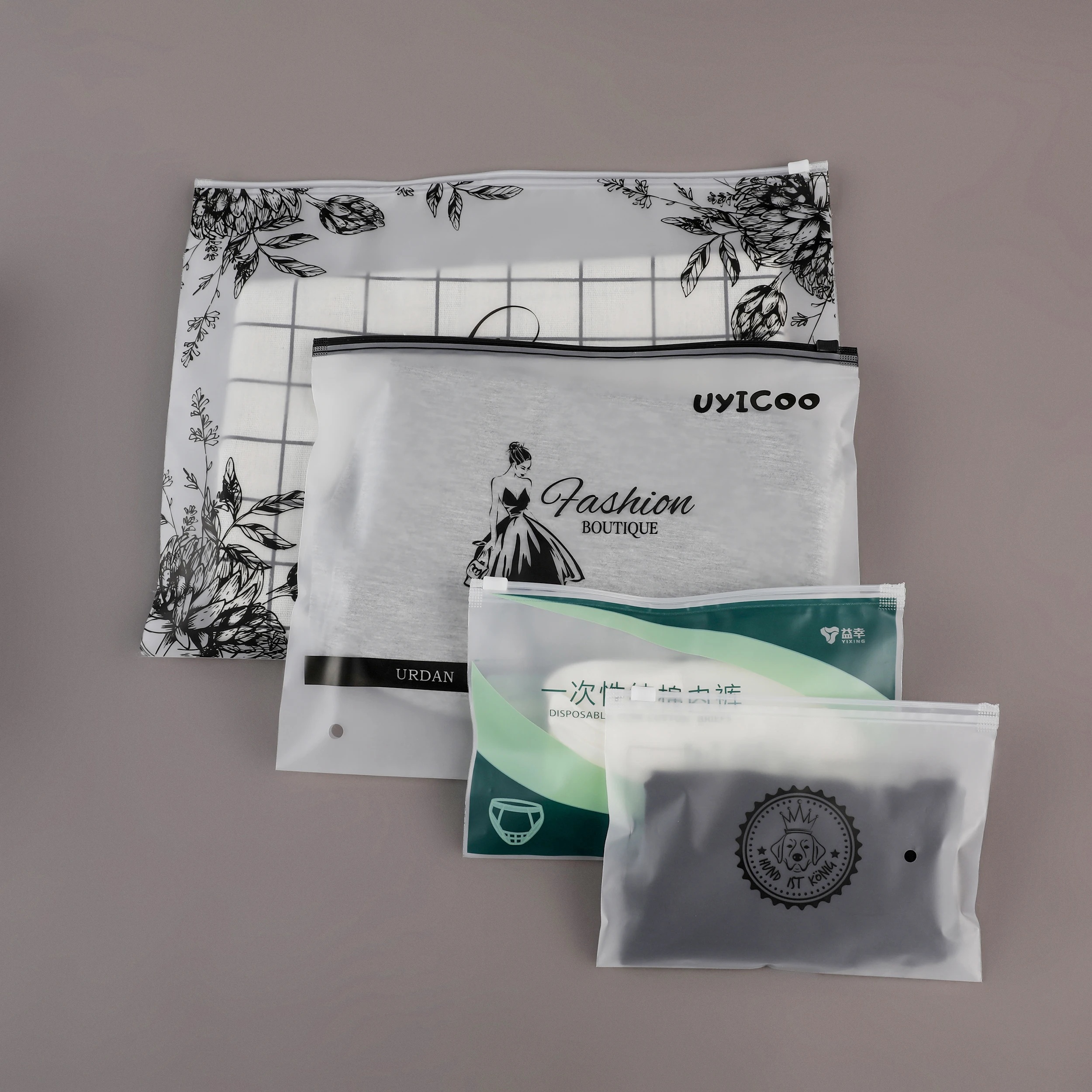 Wholesale 2021 Factory High Quality Composite plastic Bag Packaging 30x40Cm Clothing Packing Zipper slider zip lock Bag