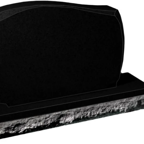 Cross Carved Sesame Black Granite Monument Romania Style Dark Black Granite Tombstone