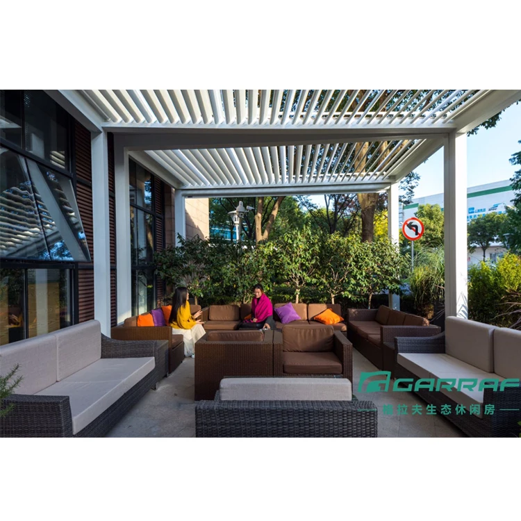 Chinese professional manufacturer Bioclimatic Motorized Adjustable Aluminum Pergola