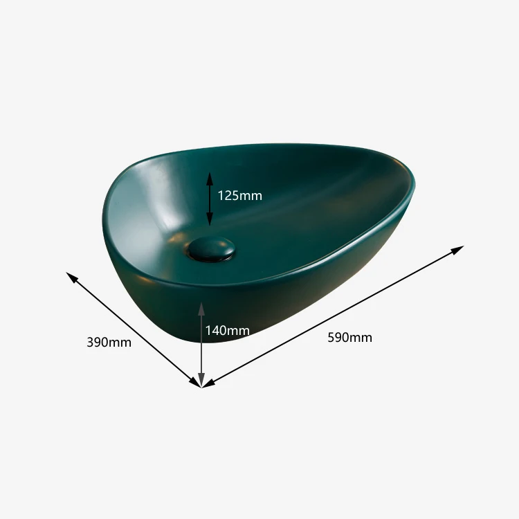 Modern Sanitary Ware Above Counter Top Novel Design Ceramic Bathroom Sink Oval Unique Hand Wash Basin