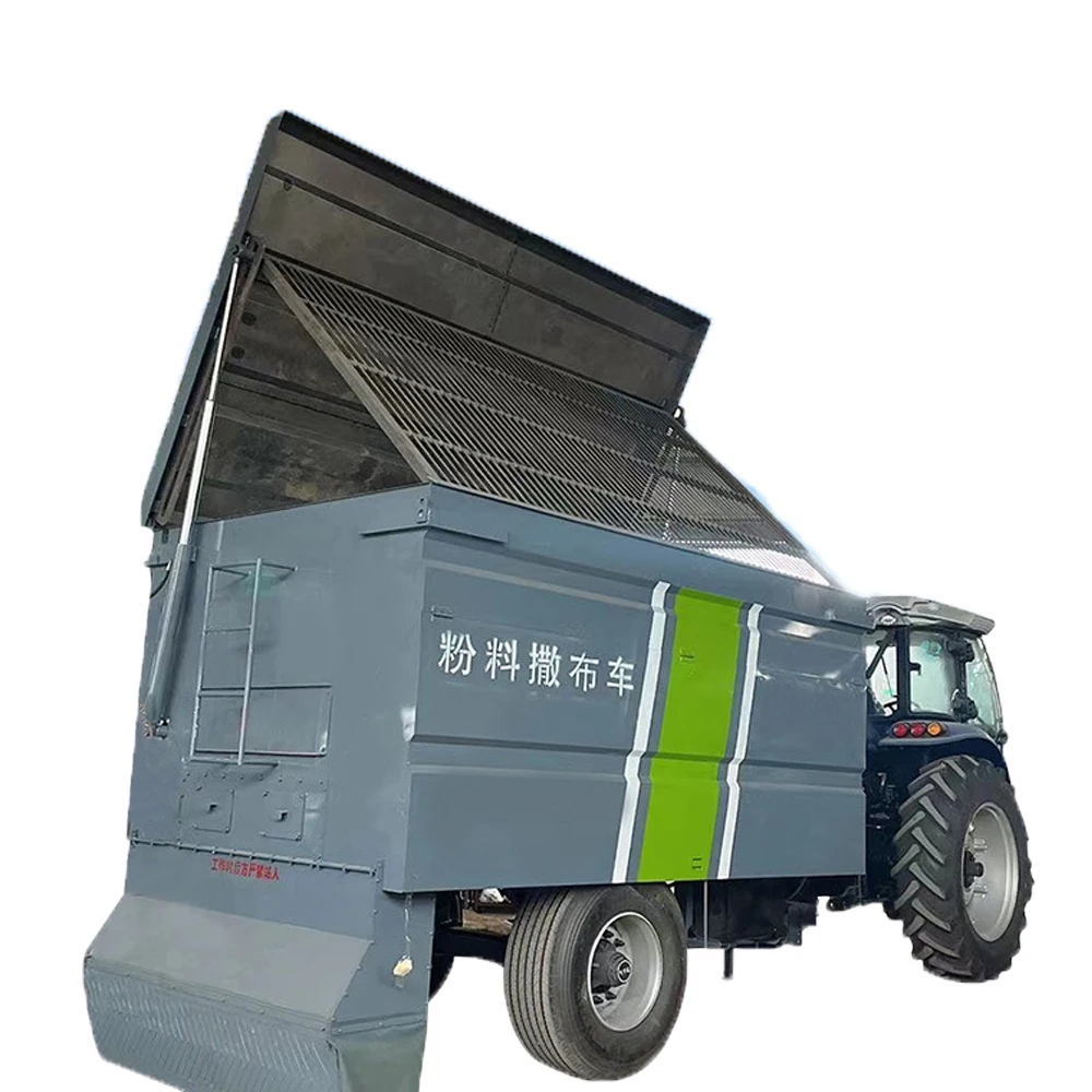 Powder spreader -- Lime spreader for engineering -- Tractive road powder spreader