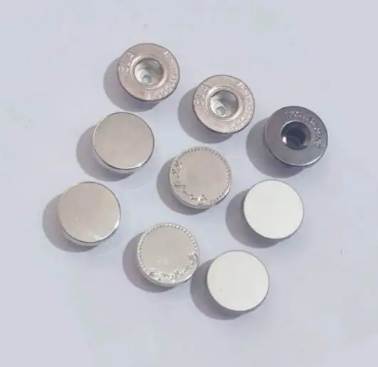 Custom Logo Metal Button Cheap Price Custom Jean Button round Zinc Alloy Button for Denim Garments Plated Technique