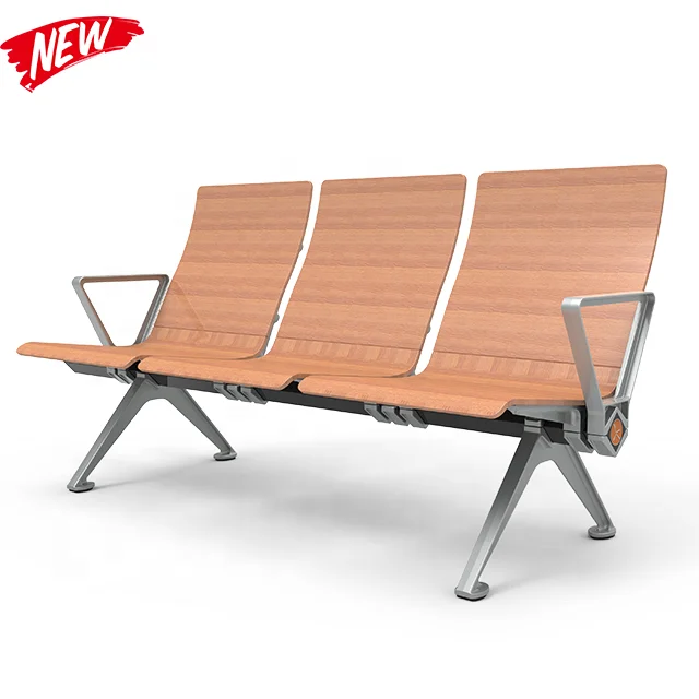 
Wooden waiting chair/ public waiting bench chair/ 3 seater waiting chair 