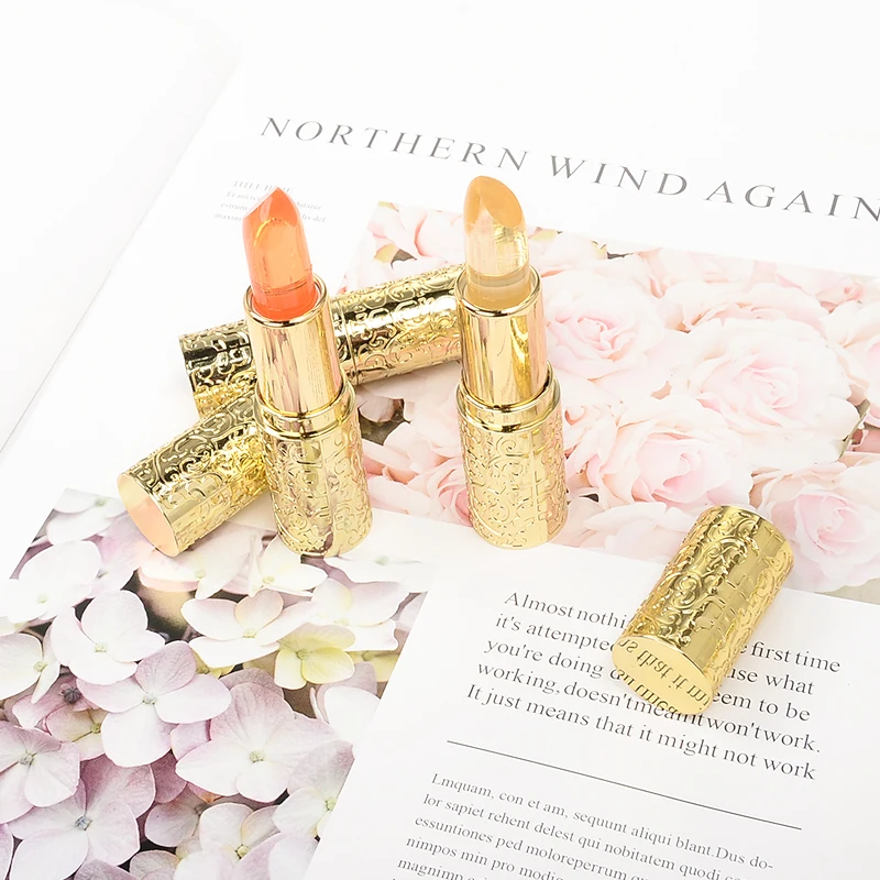 
Manufactured private label lip gloss cosmetics long lasting temperature change color lipstick cute make up lip 