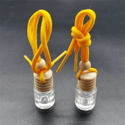 wholesale 5ml round glass bottle perfume diffuser indoor aroma pendant Car air outlet perfume hang