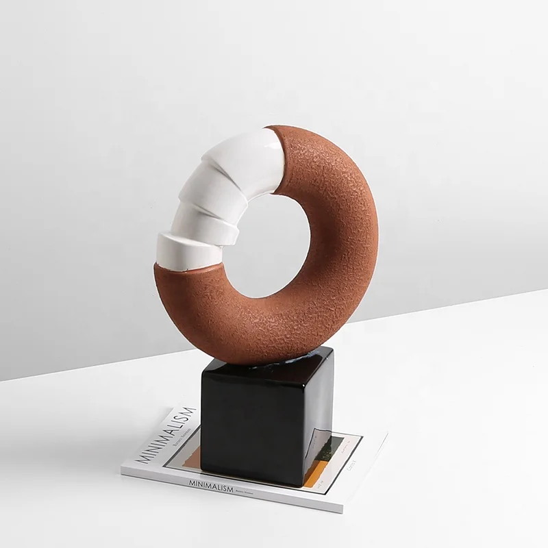 Flolenco Modern Geometry Art Home Decor Wholesale Porcelain Ornament Ceramic Home Decor Items