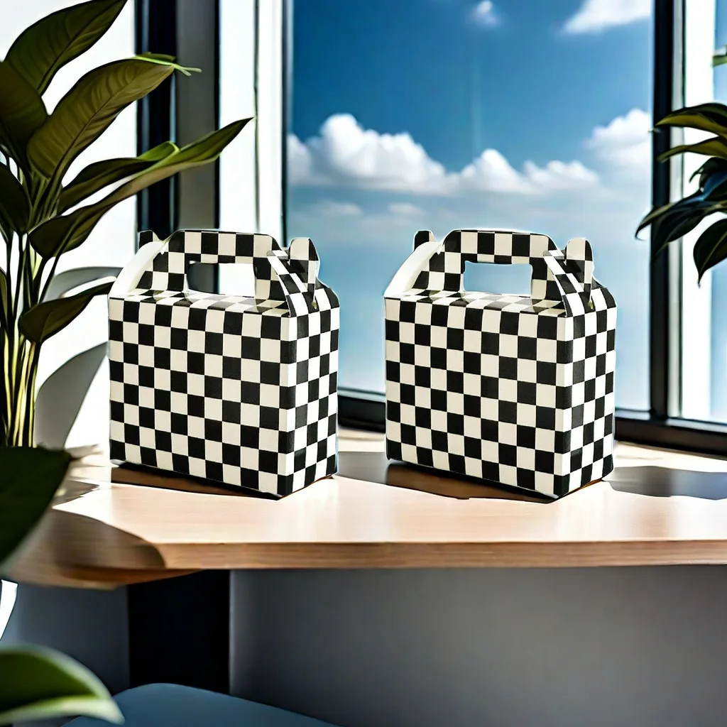 Chessboard Pattern Candy Box Disposable Chessboard Pattern Candy Box  Birthday Party Supplies