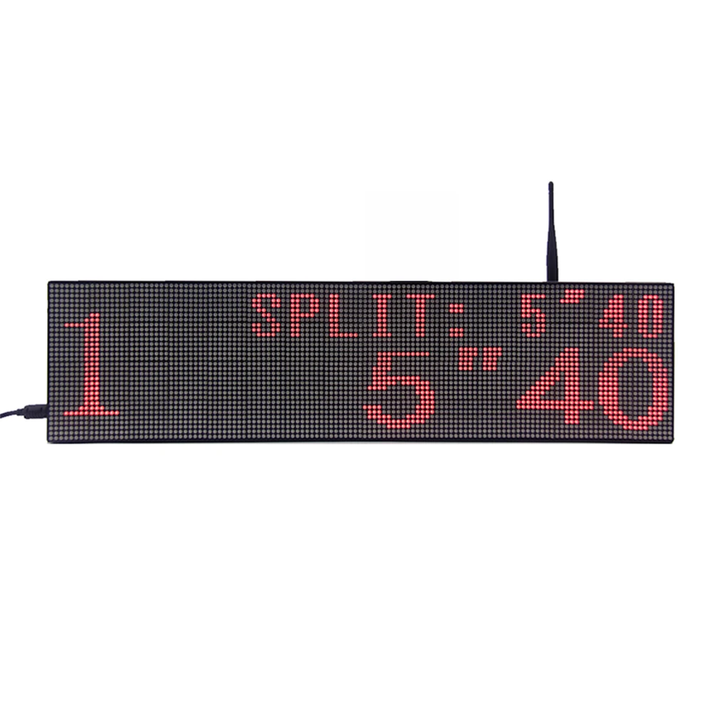 Big LED score display connects to shot timer wirelessly making data more visible