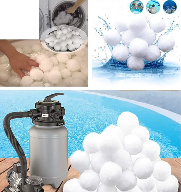 Vacuum packed swimming pool filter ball aquarium nitrocellulose fiber ball filter material