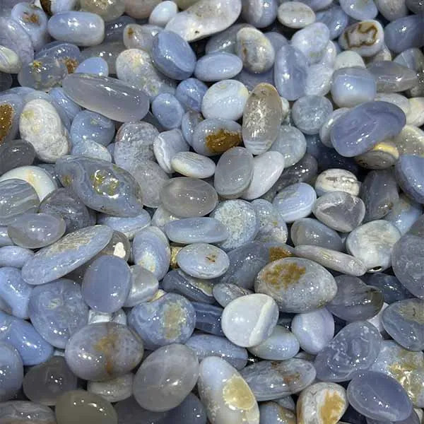 Natural Blue Agate Tumbled Stone Poinshed Blue Lace Agate Tumbled Stone Healing Stone Gravel Chips For Aquarium
